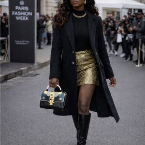 Paula Cademartori Petite Faye inBlack Green and Yellow Top Handle / Shoulder Bag